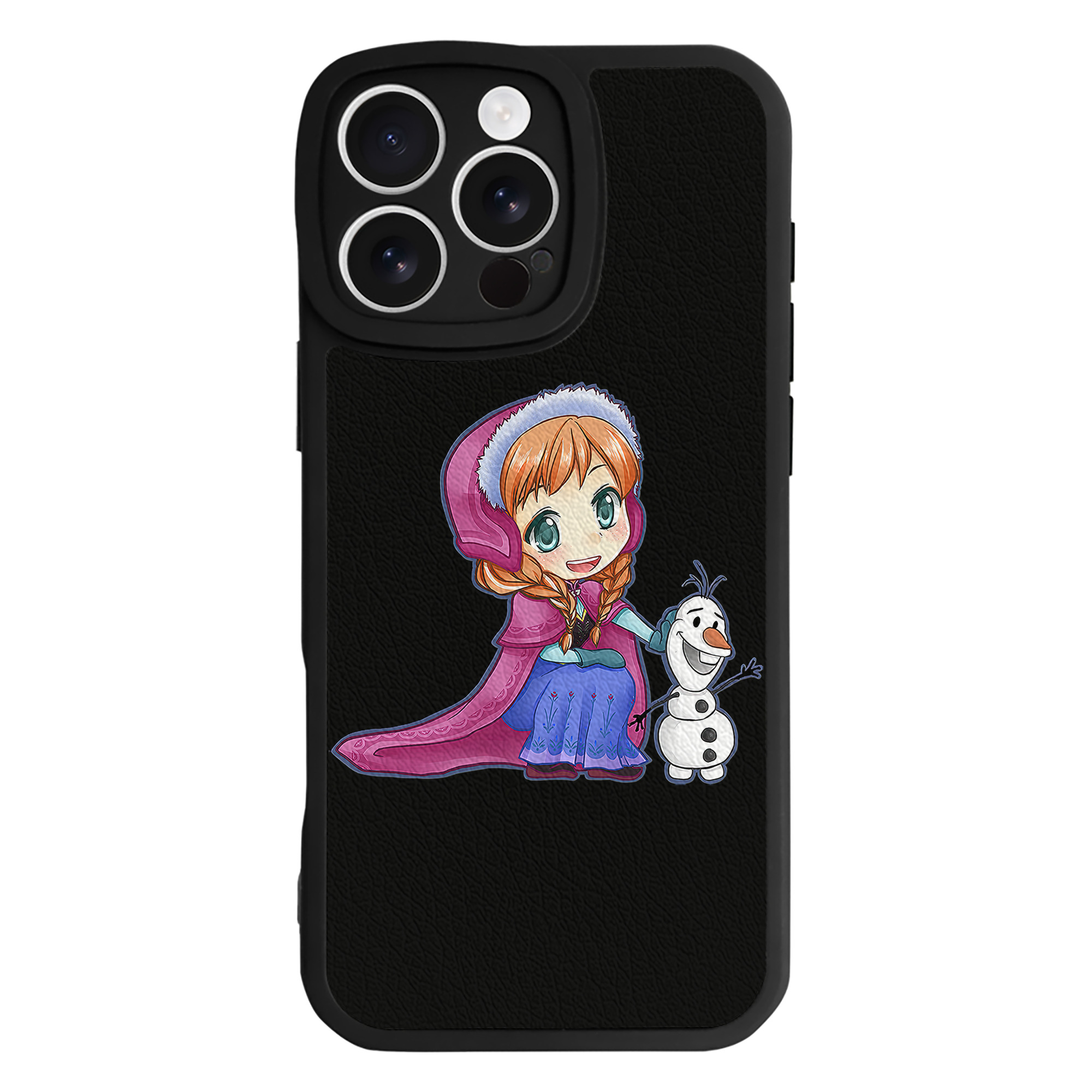 （画像用） アナと雪の女王 アンナ エルサ Frozen Anna Elsa 【iPhone 16シリーズ対応】シリコンスマホケース（レザー調） 材質：シリコン